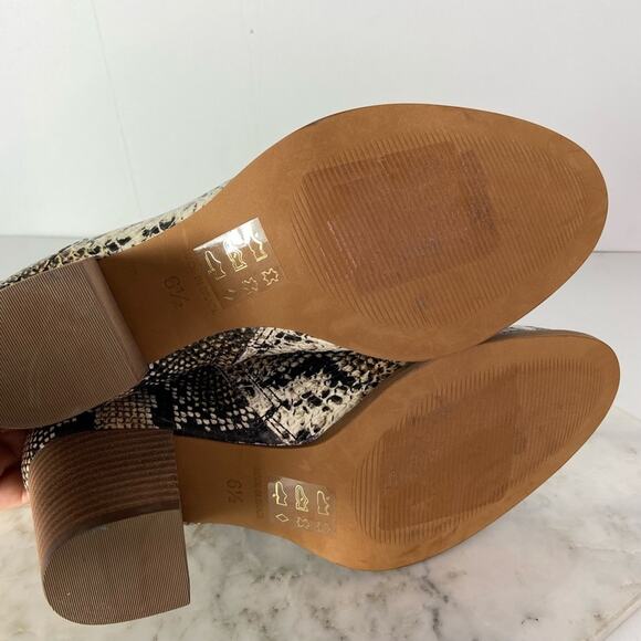 New Madewell The Rosie Ankle Boots Snakeskin Print Heeled Western Bootie 6.5 - Picture 8 of 10